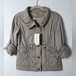 NEW Royal Robbins Women's Med Kick It Jacket Khaki UPF50 Utility Roll Tab Sleeve